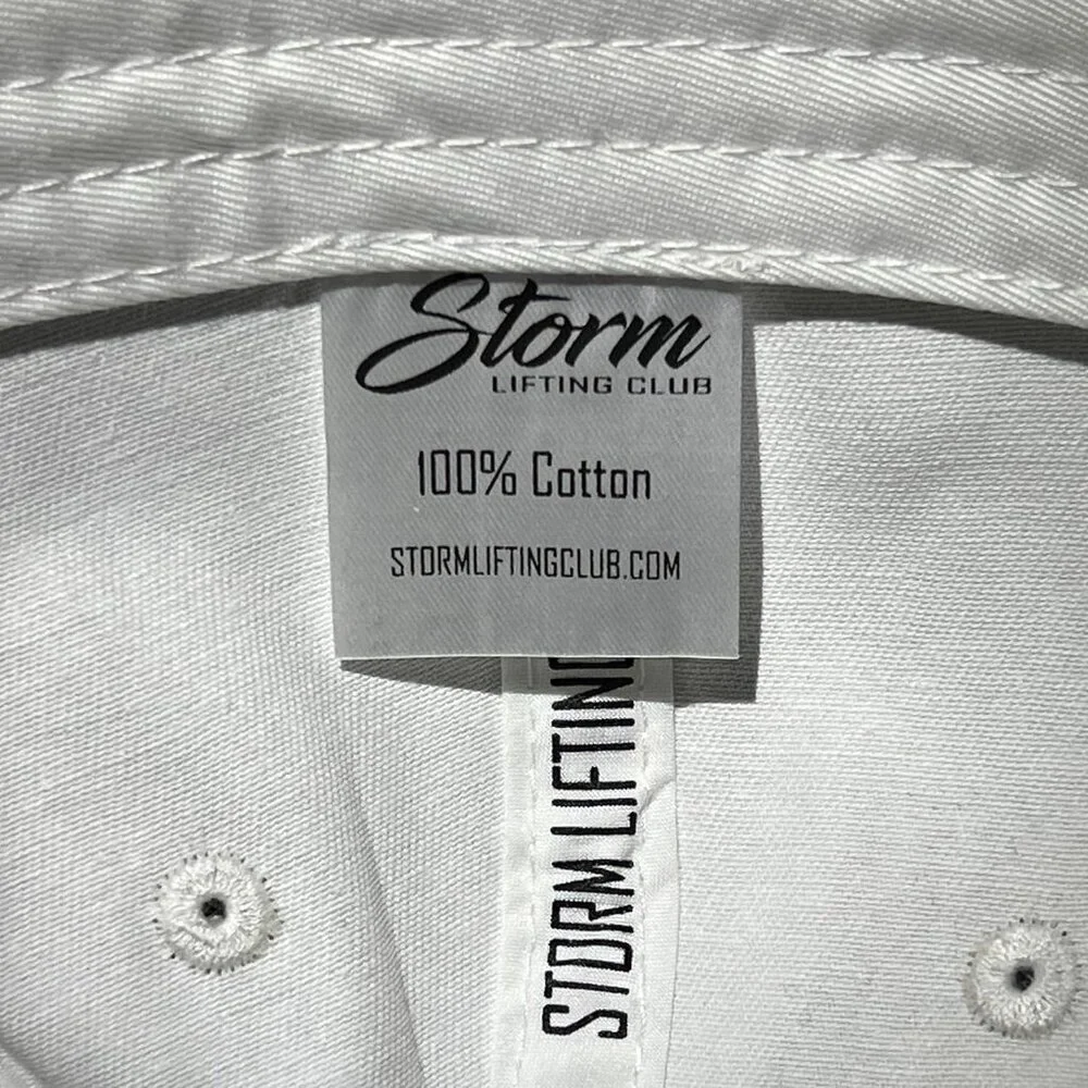 Storm A-Frame Snapback Hat Adjustable Baseball Cap Stylish Design White